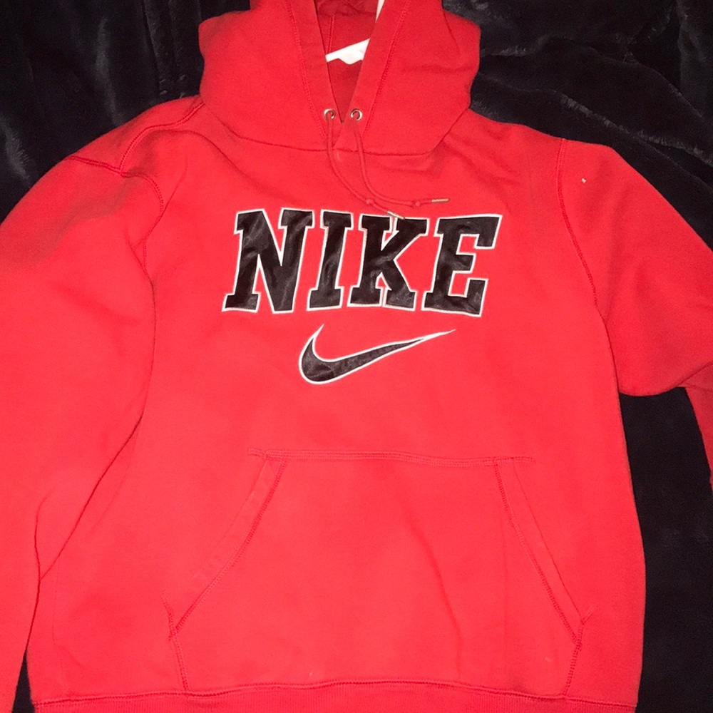 Red Nike hoodie